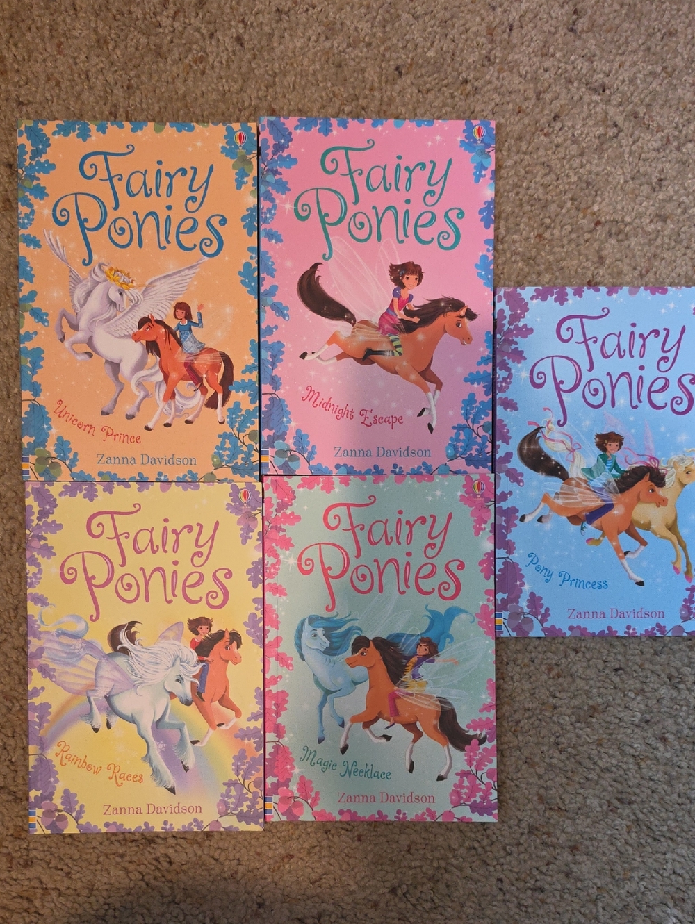 Fairy Ponies Children's Book Set - Pink, Purple, Blue Covers